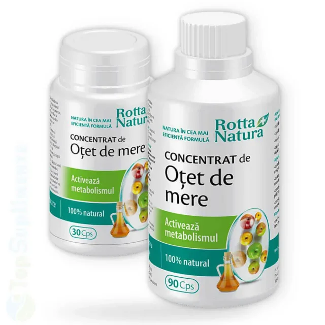 Apple cider vinegar concentrate pack, 90 capsules + 30 capsules, Rotta Natura